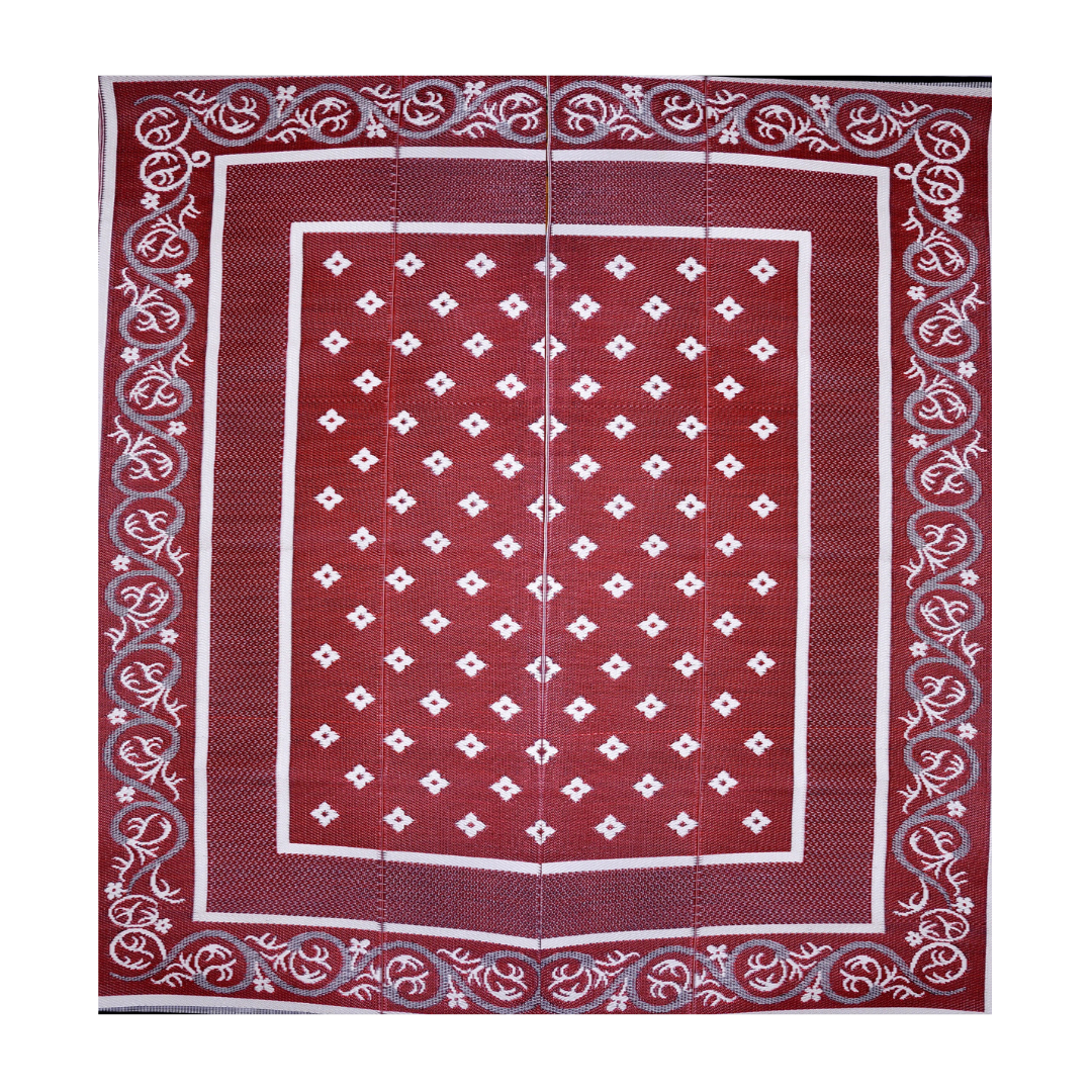 Orissa Red Foldable Waterproof Large Camping Mat - 270x360 CM - Camping Mats Fab Habitat