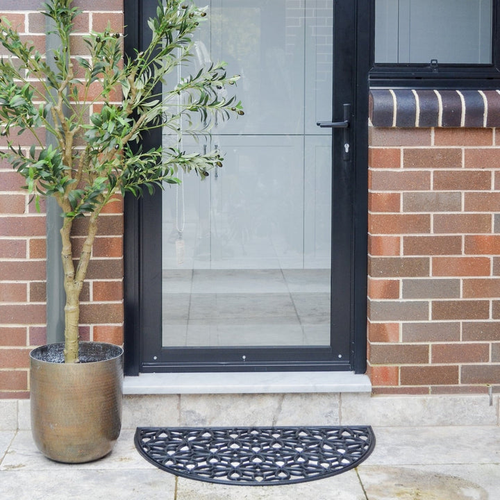 60x90 cm Perisa Decorative Half Round Rubber Doormat - Doormats Fab Habitat