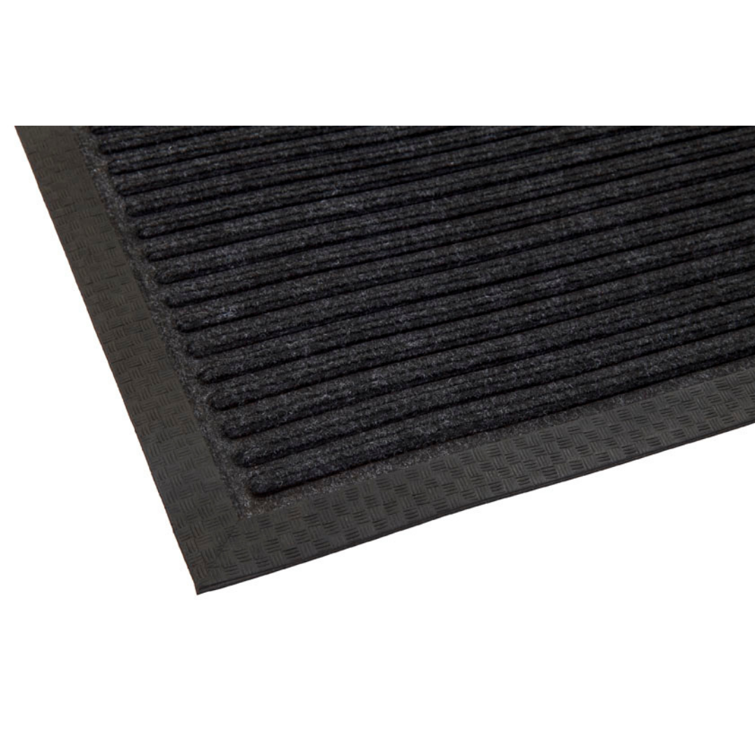 Daro Charcoal Black Thin Polypropylene doormat - Doormats Fab Habitat