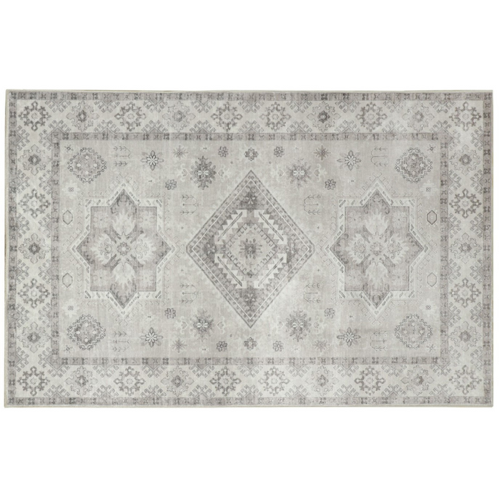 60 Cm X 180 Cm Kanchan Beige Machine Washable Non Slip Kitchen Mat - Fab Habitat , Machine Washable Kitchen Mats, [product_size],