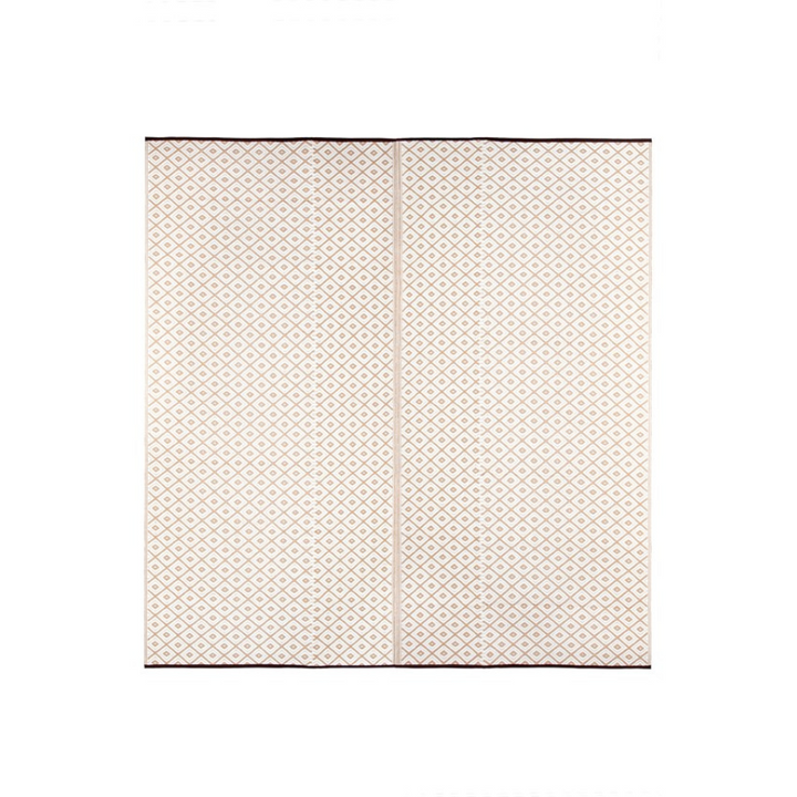 Kimberley Beige & White Square Diamond Pattern Foldable Waterproof Large Camping Mat - 270x270 CM - Fab Habitat , Camping Mats,