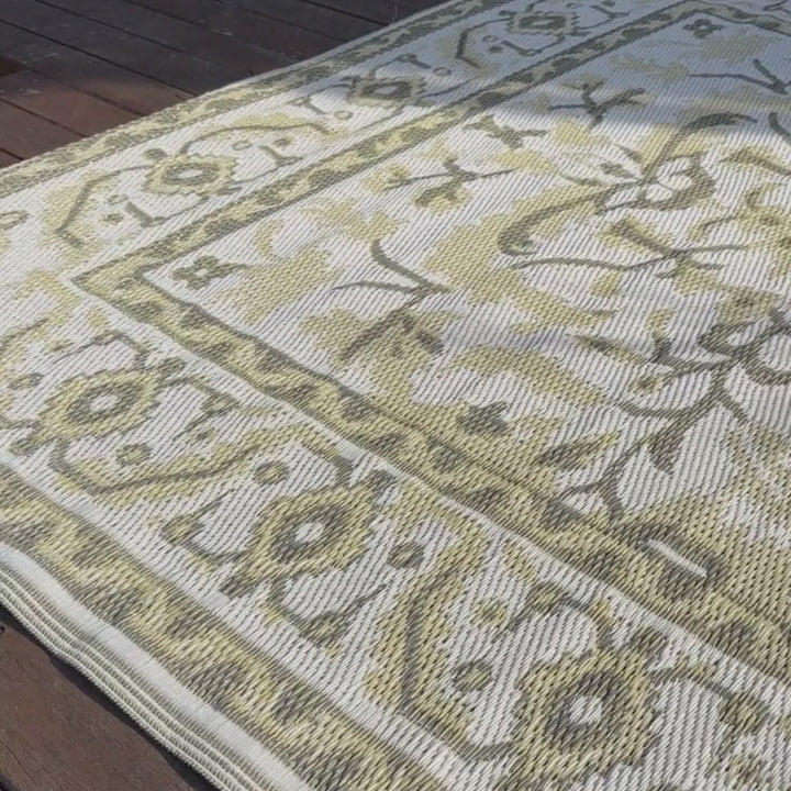 Nain Beige Recycled Plastic Outdoor Rug