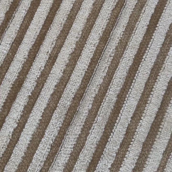Seoul Beige Striped Indoor Outdoor Rug