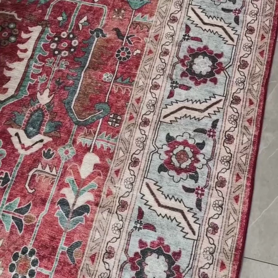 Manila Traditional Machine Washable Rug