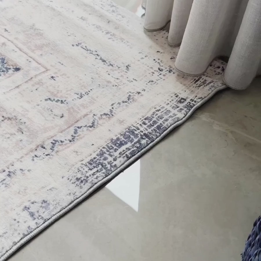 Kiara Distressed Machine Washable Area Rug