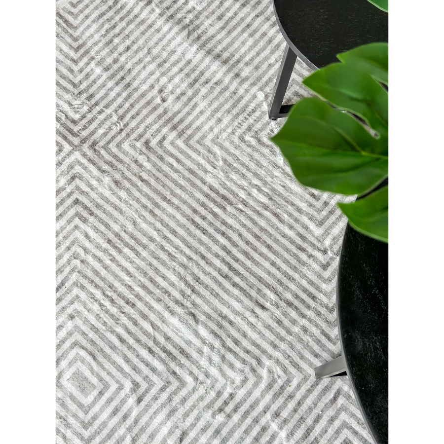 Pam Grey Machine Washable Area Rug - Rugs Fab Habitat