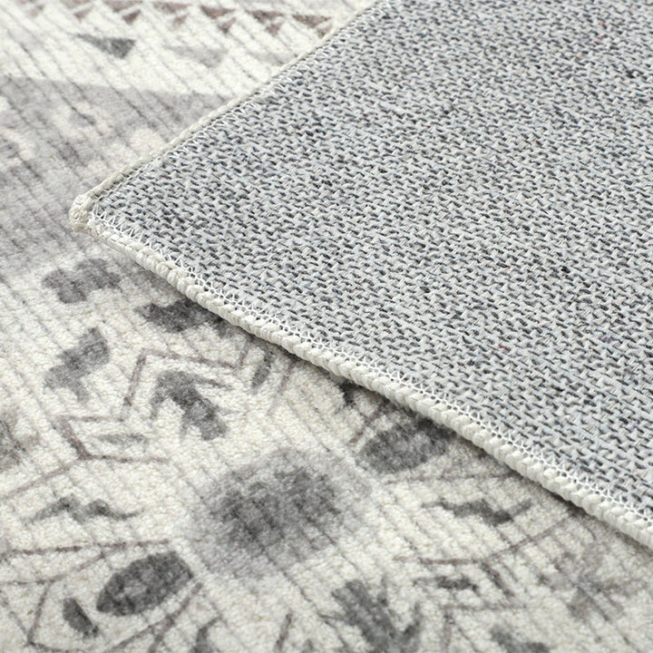 60 Cm X 180 Cm Lagos Grey Machine Washable Non Slip Kitchen Mat - Fab Habitat , Machine Washable Kitchen Mats, 