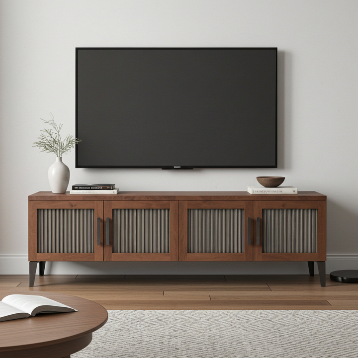Odense Walnut Entertainment TV Unit with Storage