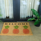 PVC Backed Pineapple Design Long Welcome Door Mat - Fab Habitat , Doormats, 