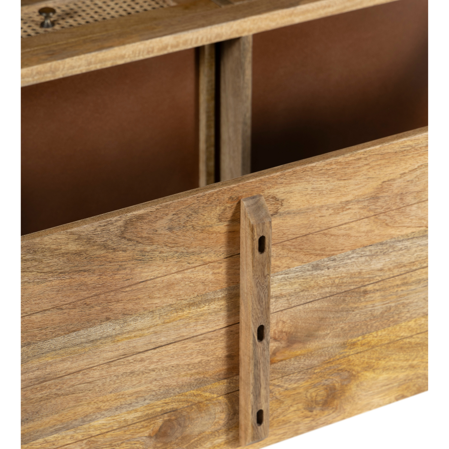 Byron natural wood console with décor items – 120cm – purchase in Australia