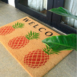 PVC Backed Pineapple Design Long Welcome Door Mat - Fab Habitat , Doormats, 