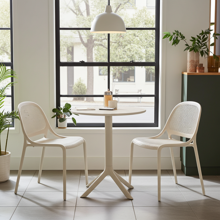 Olivia Light Grey Round Outdoor Table