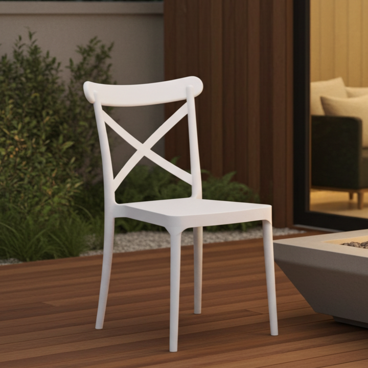Trancoso White Restaurant Cafe Chair
