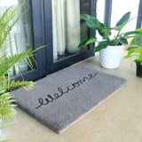 Welcome Grey Cursive 100% Coir Doormat - Fab Habitat , Doormats, 