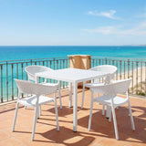 Aurora White 80cm Outdoor Dining Table