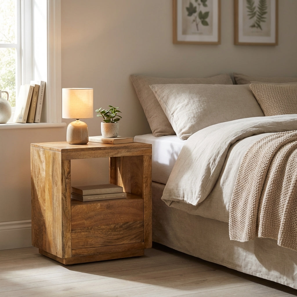 Nyra Bedside Table with 1 Drawer