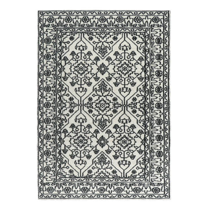 Modern wool rug – Neel design – 160x230 cm – geometric blue pattern – buy online in Australia