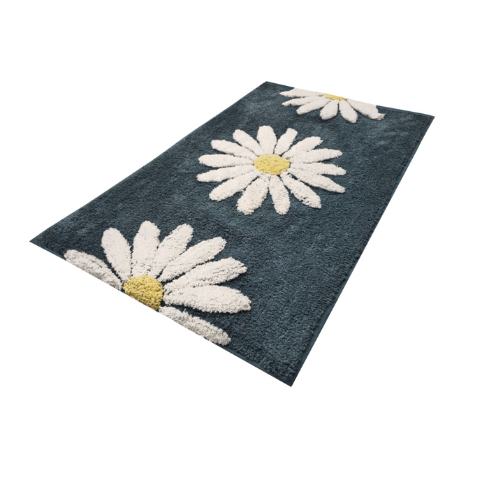 50x80cm Woodcliff Teal 100% Bathroom Mats