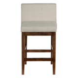 Valea Walnut Barstool with Beige Polyester Seat