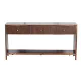Top view of Fraser 120cm walnut console table with clean lines – buy online in Australia