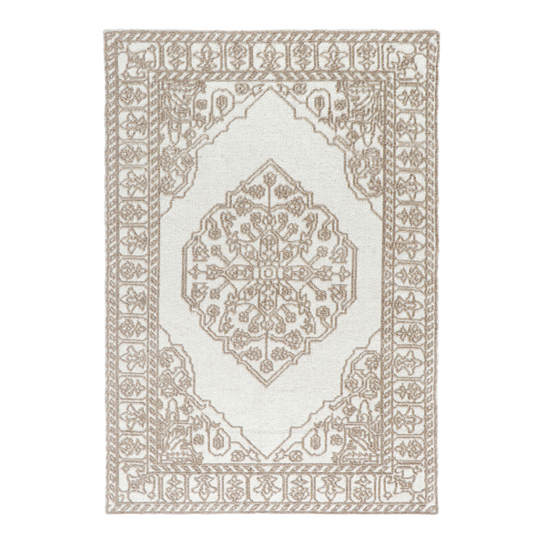 Close-up texture of Vidhi wool rug in multicolour – premium handwoven wool rug – buy online in Australia