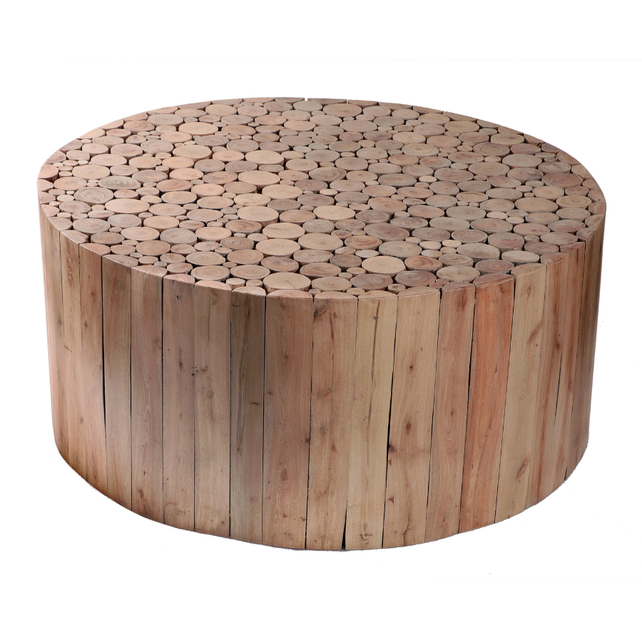 Musca Natural Wooden Round Coffee Table - Fab Habitat , Coffee Tables,