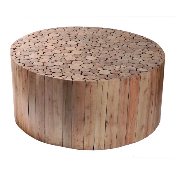 Musca Natural Wooden Round Coffee Table - Fab Habitat , Coffee Tables,