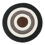 Close-up of Churchill round jute rug – 200 cm diameter – boho style – buy online in Australia