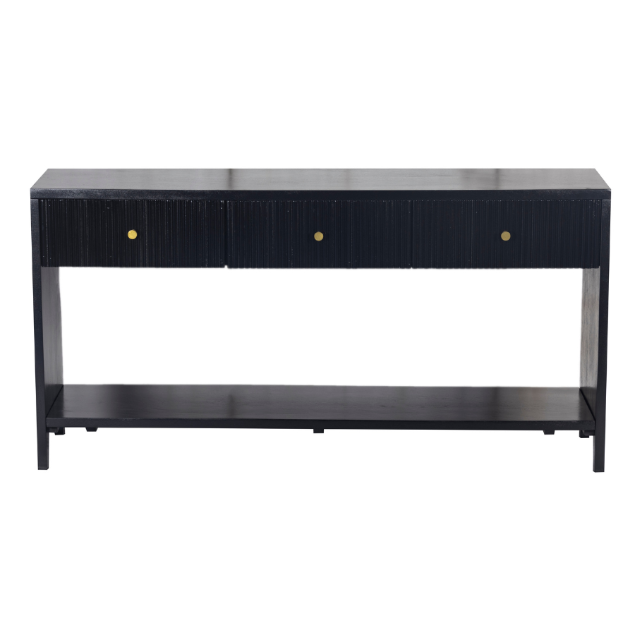 Top view of Fraser 120cm walnut console table with clean lines – buy online in Australia