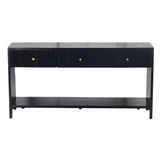 Top view of Fraser 120cm walnut console table with clean lines – buy online in Australia