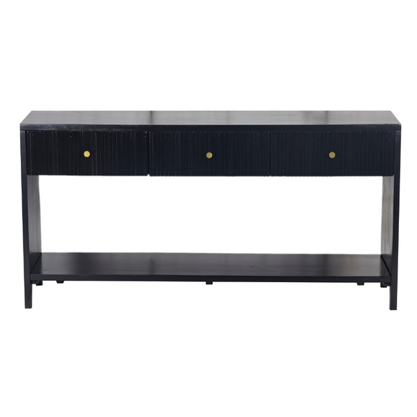 Top view of Fraser 120cm walnut console table with clean lines – buy online in Australia