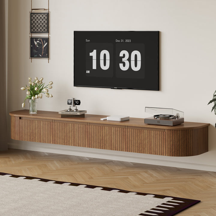 Reet Walnut Floating TV Unit – 200cm