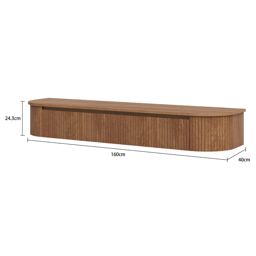 Reet Walnut Floating TV Unit – 160cm