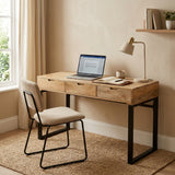 Venus Natural Wood Modern Design 3 Drawer Study Desk for Home & Office