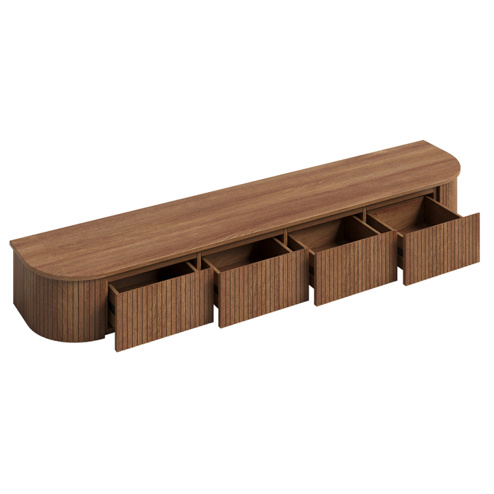 Reet Walnut Floating TV Unit – 200cm
