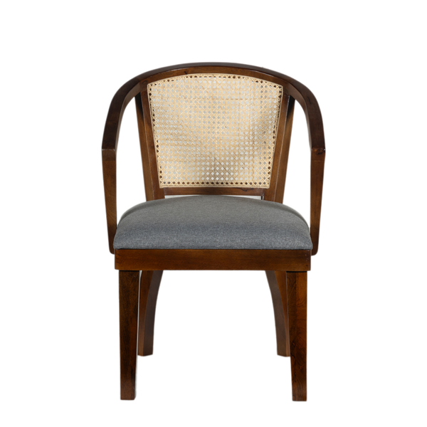Byron Walnut Chair with Grey Seat (Set of 2)