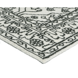 Blue and white wool rug – Neel style – 160x230 cm – textured soft feel – buy online in Australia