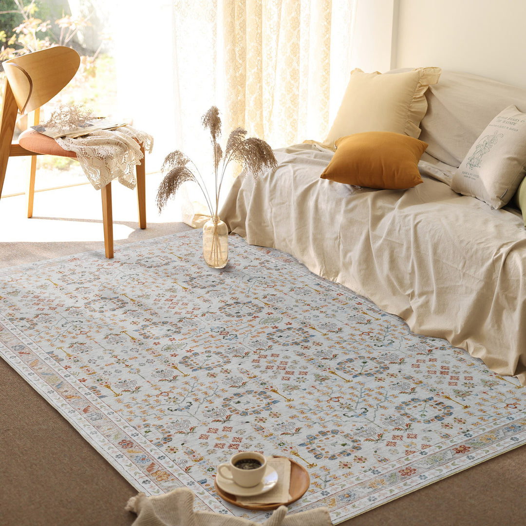 Hamilton Multicoloured Distressed Machine Washable Rug