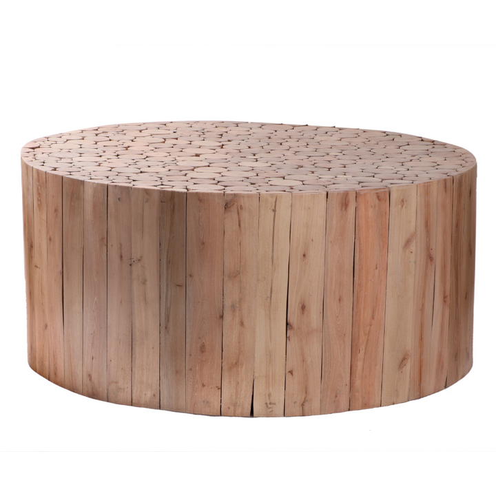 Musca Natural Wooden Round Coffee Table - Fab Habitat , Coffee Tables, [product_size],