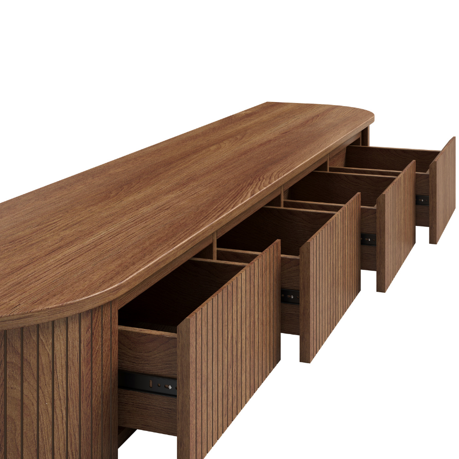 Reet Walnut Floating TV Unit – 200cm