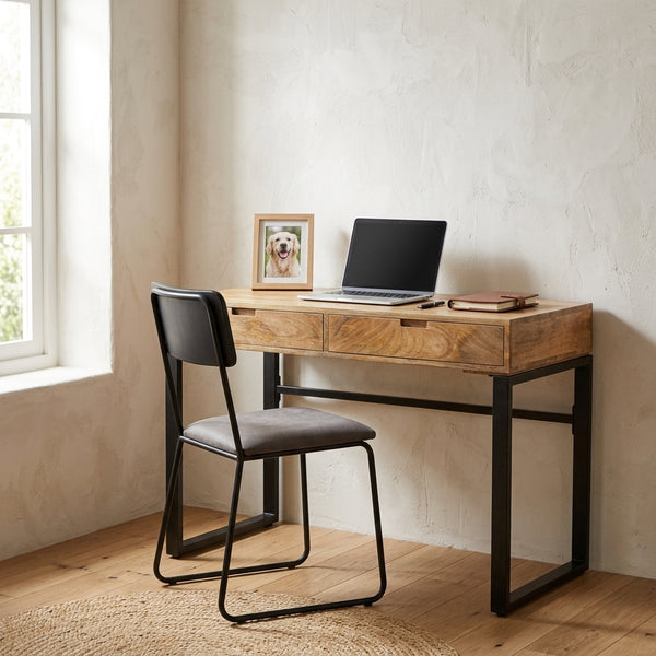 Venus Natural Wood Modern Design 2 Drawer Study Desk for Home & Office