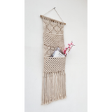 Brong wall organiser in macrame – Dual pouch holder, online Australia