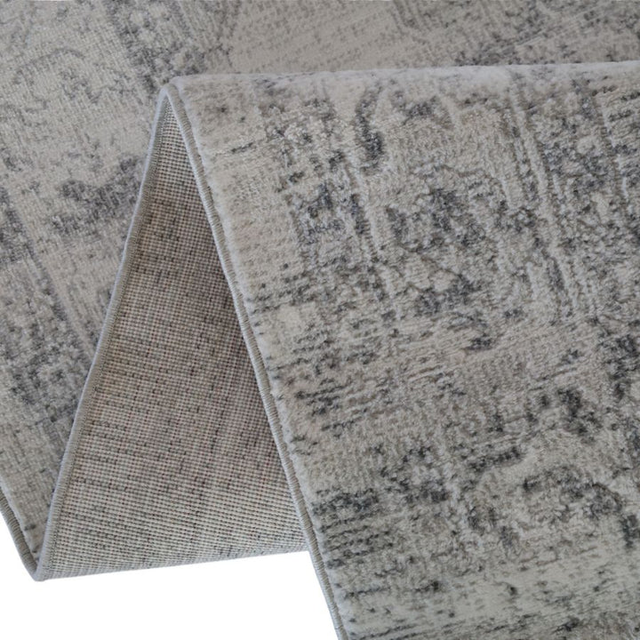 Taipei White and Grey Traditional Distrssed Extra Large Rug