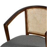 Byron Walnut Chair with Grey Seat (Set of 2)