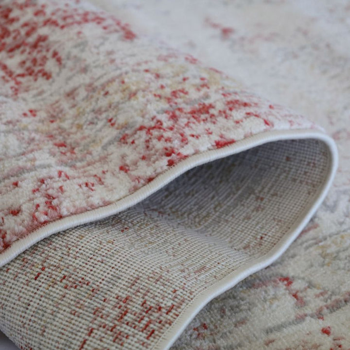 Khoasa Pale Rose Blush Modern Distressed Extra Large Rug