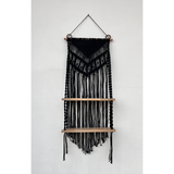 Kalpa handcrafted black macrame shelf – Wall organiser, buy in Australia
