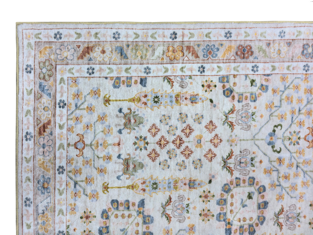 Hamilton Multicoloured Distressed Machine Washable Rug