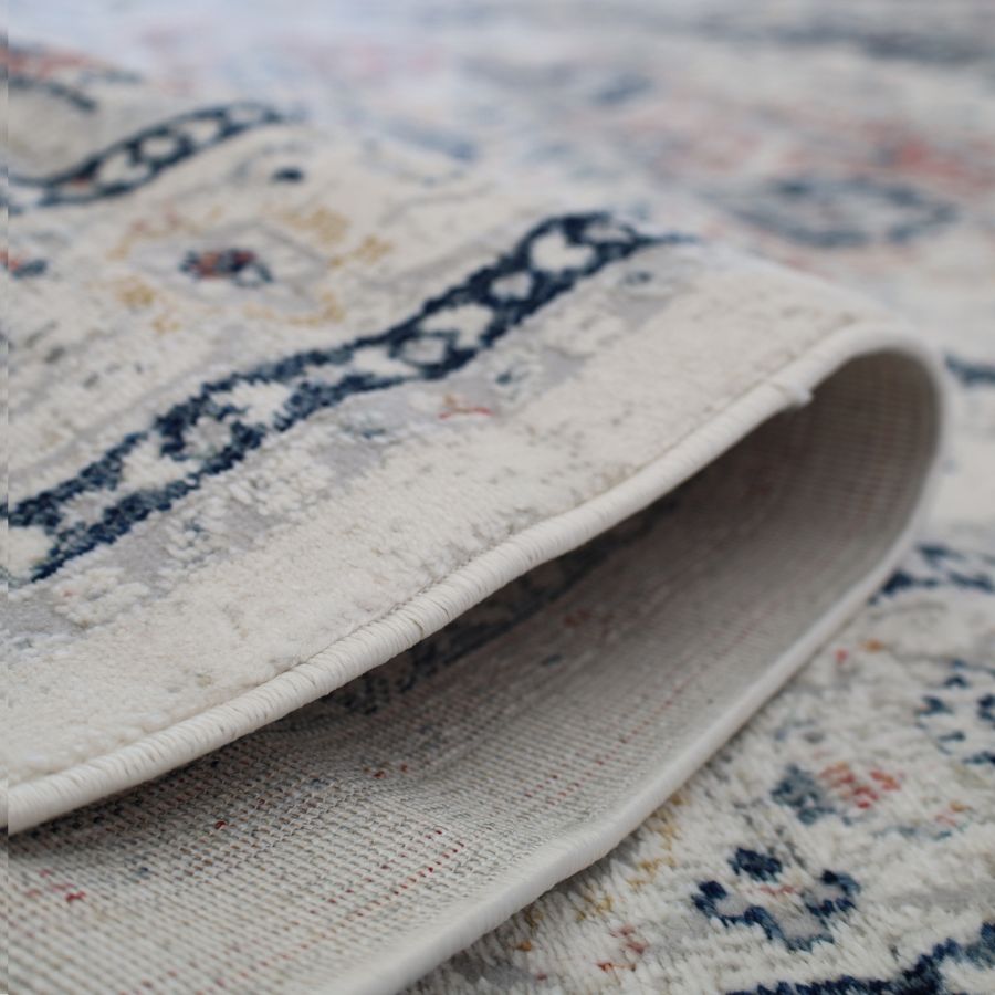 Soreaq Pale Rose and White Traditional Distressed Extra Large Rug
