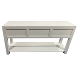 Top view showing tabletop space of Byron white console – 120cm – Australia