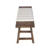 Side angle view of Landour 120cm bench – modern wood grain design – buy online in Australia